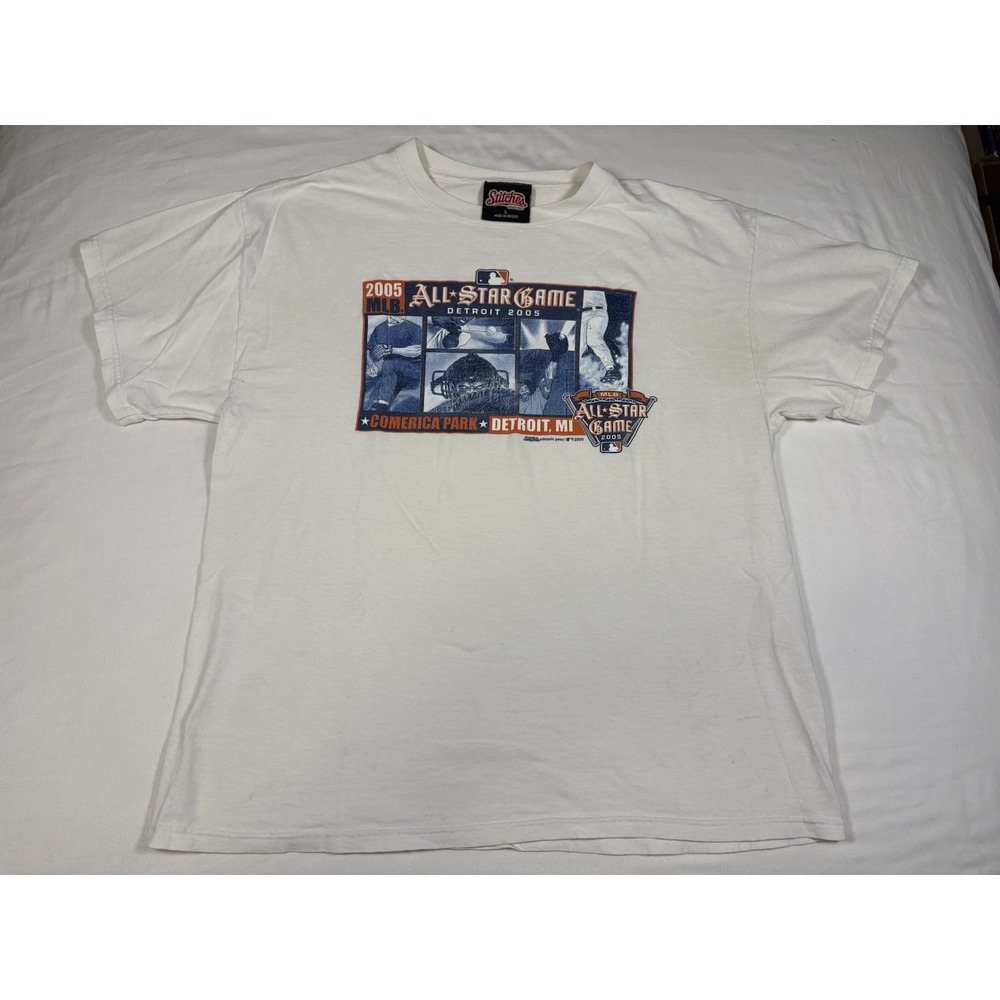 Vintage 2005 MLB All Star Game T Shirt L Comerica Park Detroit Stitches